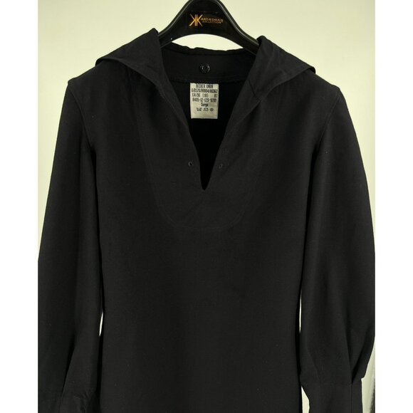 Vintage Black Navy Style Pullover Shirt With Sailor Collar & Long Sleeves German - Picture 7 of 8